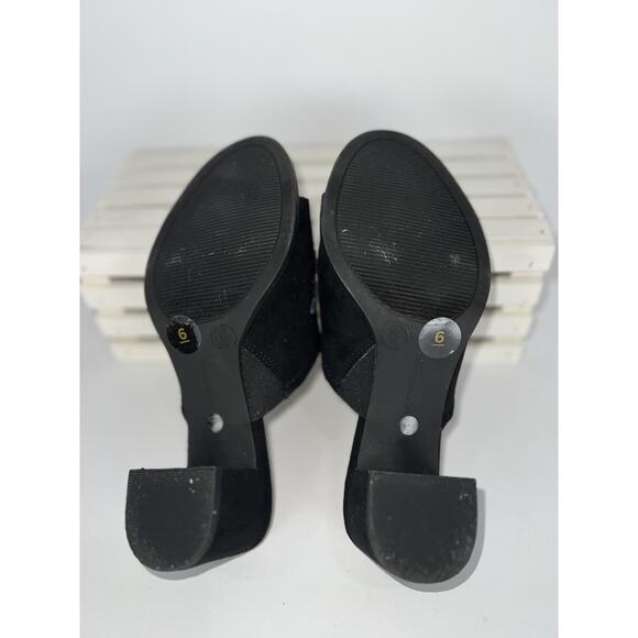 Liz Claiborne Shayla Shoes Womens Size 6 Embroidered Block Heel Slide Floral - Picture 4 of 6